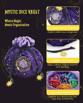 ANZOME heavy dice velvet storage protects metal dice during transport