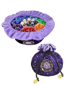 ANZOME seven-pockets dice bag keeps sets organized for quick access during RPG sessions