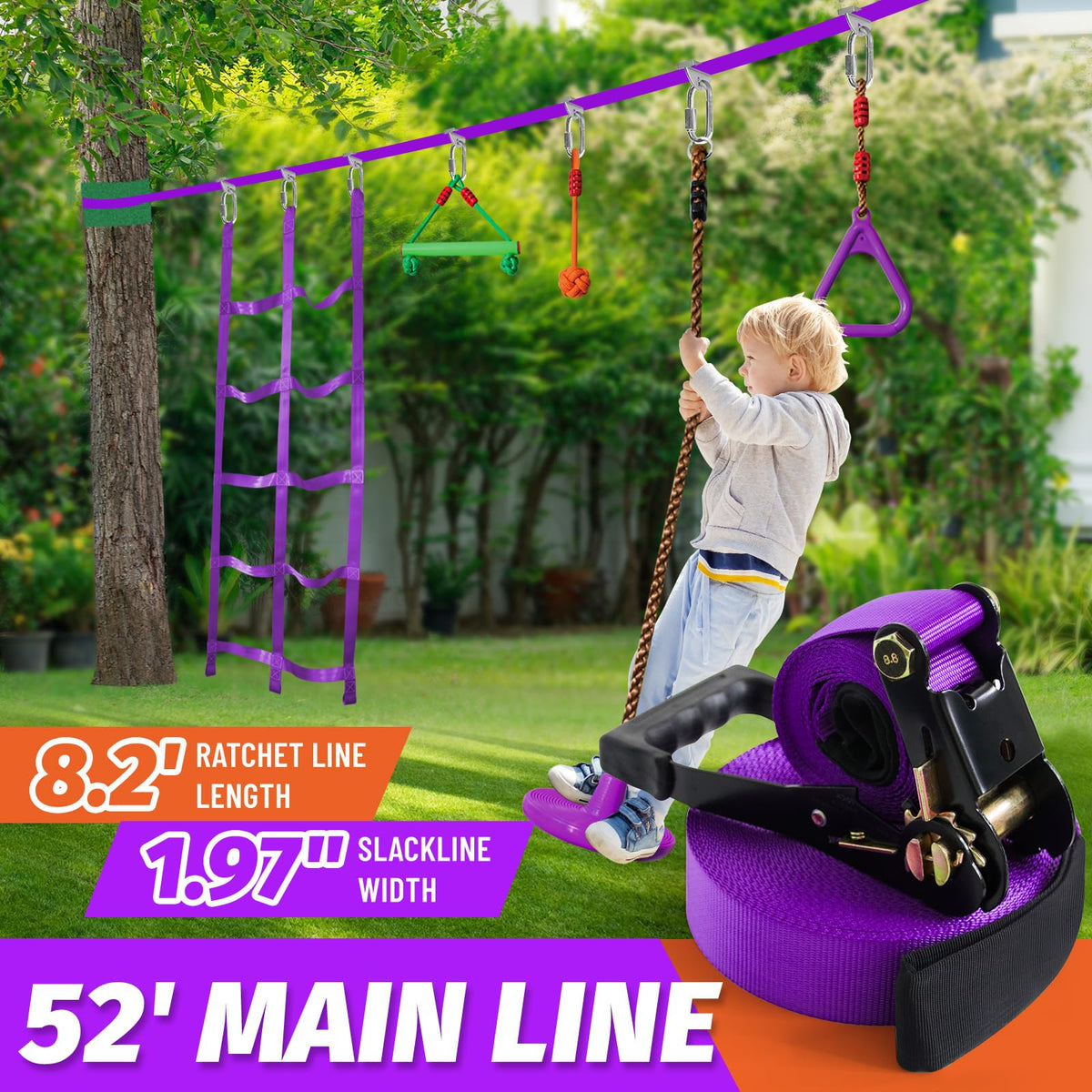 AOBOTE Ninja climbing net action shows adventurous play and upper-body engagement.