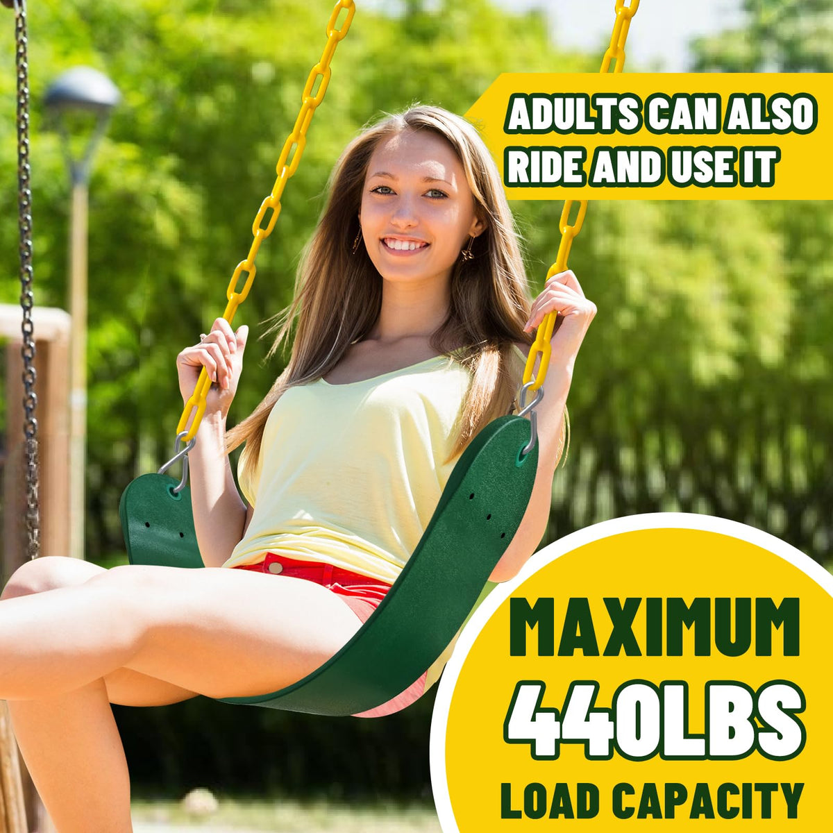 AOBOTE sturdy metal S-hooks connect EVA seat for durability