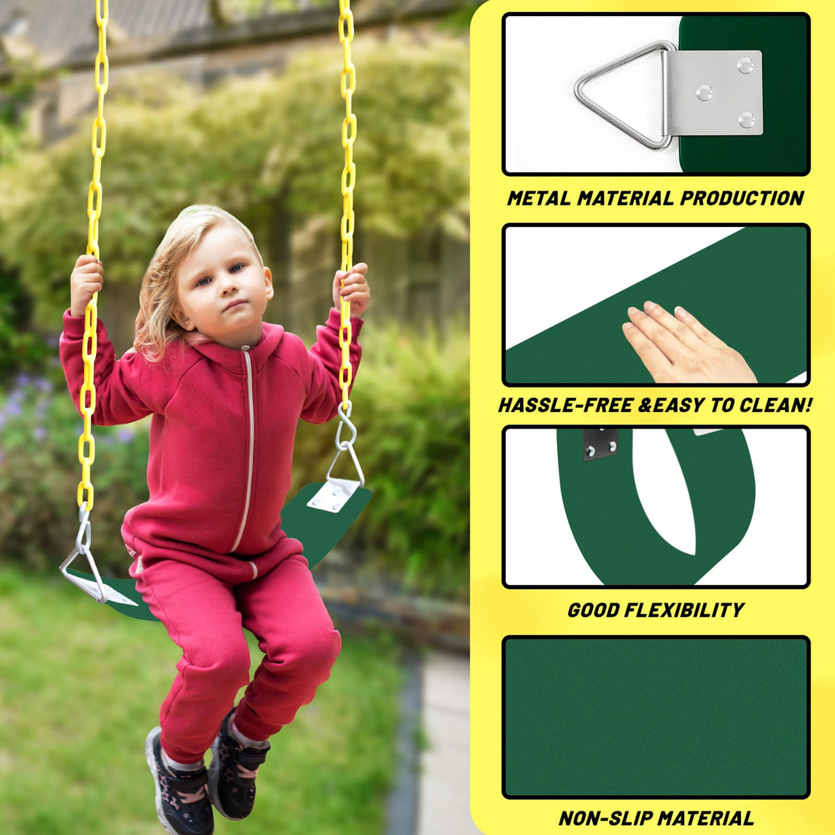 AOBOTE swing design suits both kids and adults to enjoy.