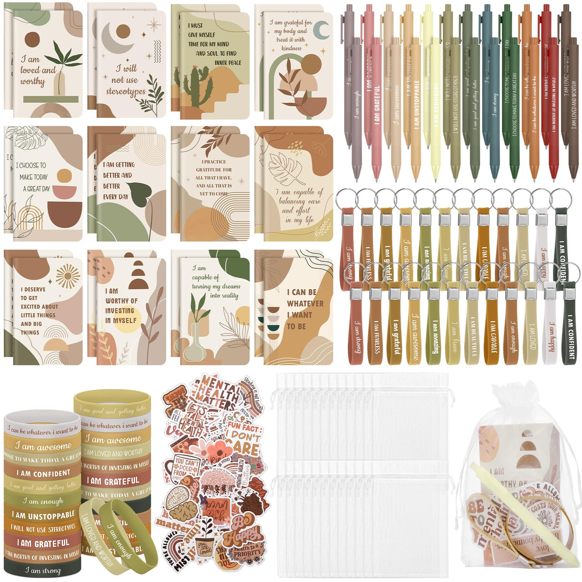 Aodaer 170-piece notebooks with Bohemian designs for daily journaling and study notes