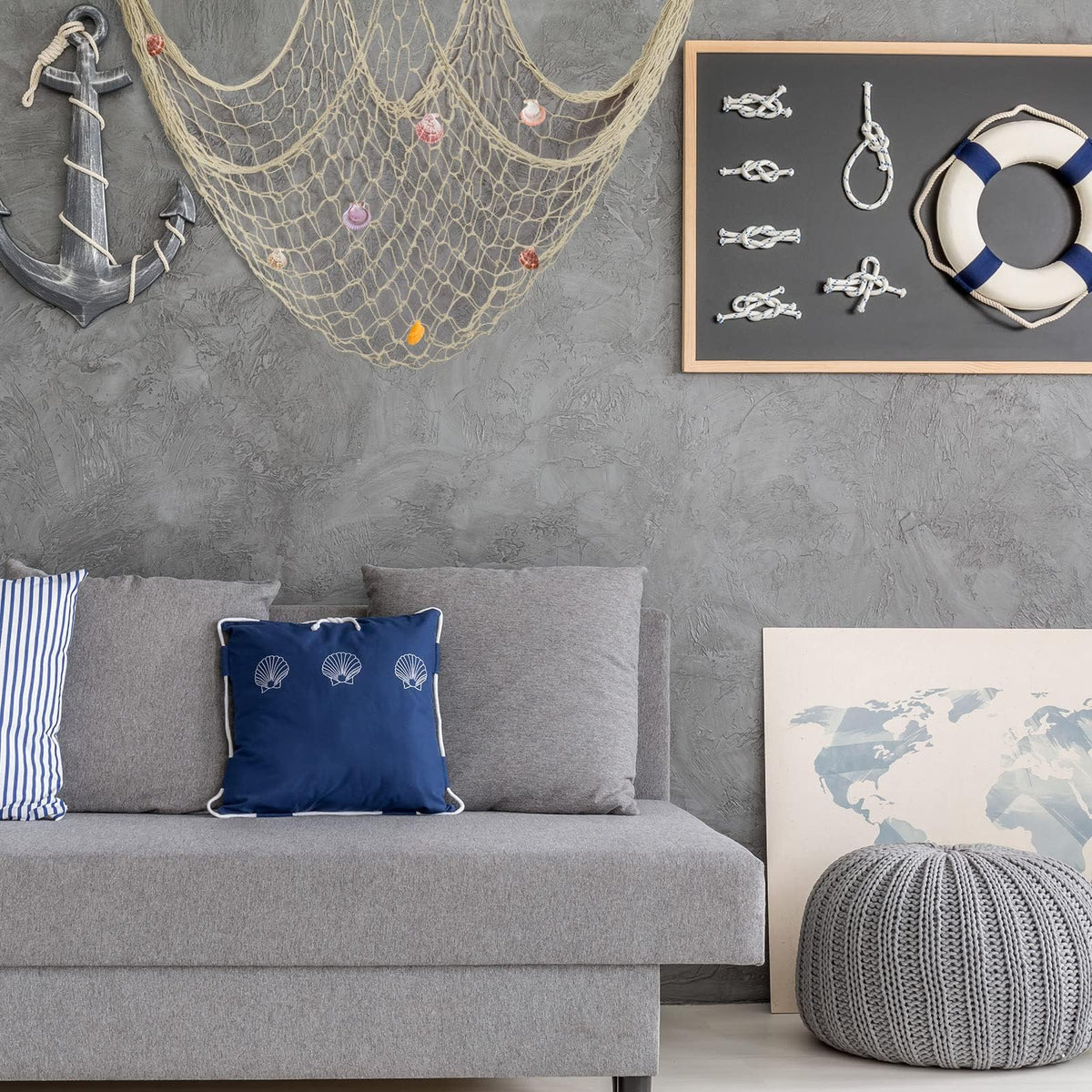 Aodaer mermaid and pirate party setup using fishnet decor