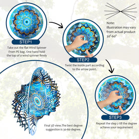 Aoedelyart wind spinner epoxy-protected finish resists weathering.