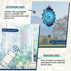 Aoedelyart wind spinner hanging garden decor shown in yard.