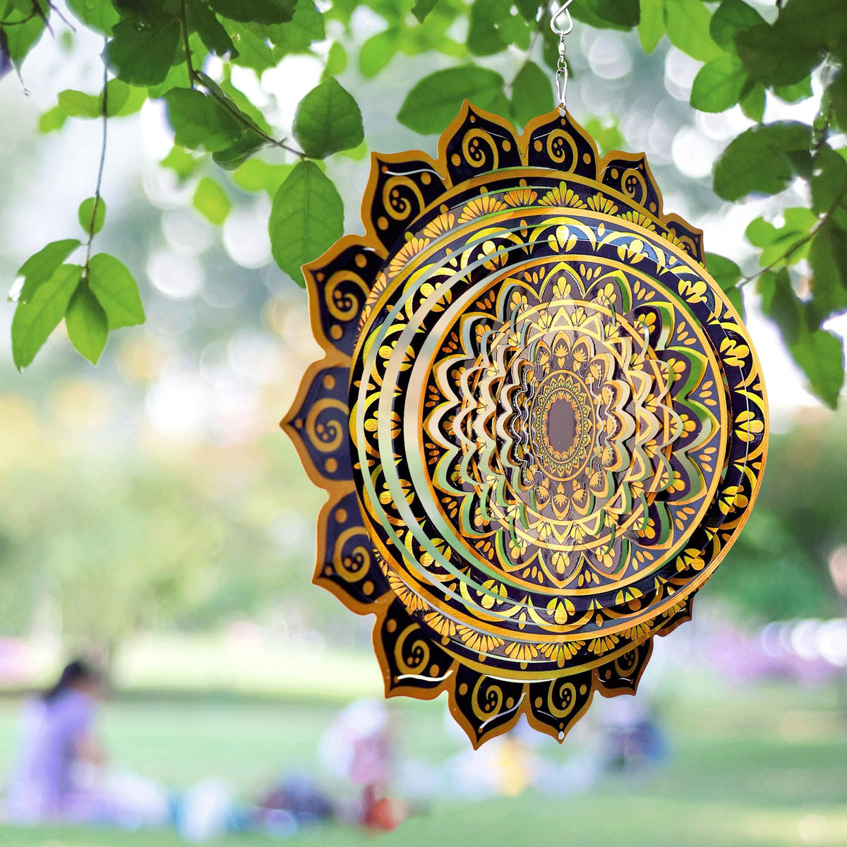 Aoedelyart rich gold wind spinner dusk reflection enhancing outdoor charm