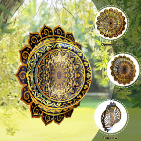 Aoedelyart mandala rich gold garden decor hanging outdoors for elegant ambiance