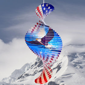 Aoedelyart Wind Spinner Soaring Eagle – 360° rotation brings Americana charm outdoors.