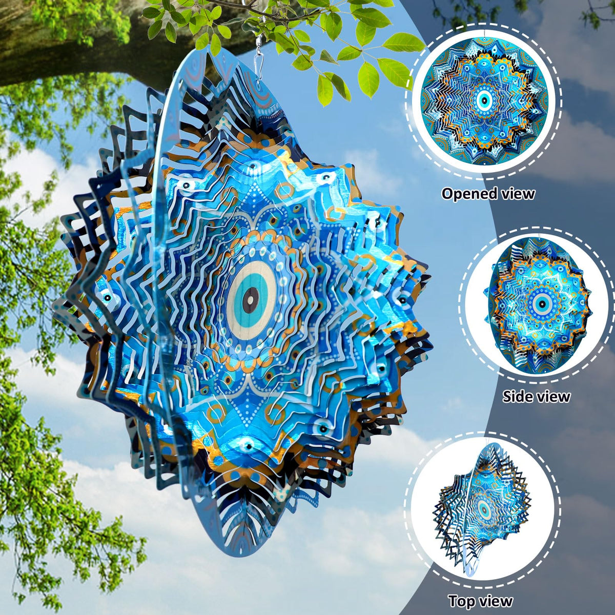Aoedelyart wind spinner stainless steel construction promises durability.