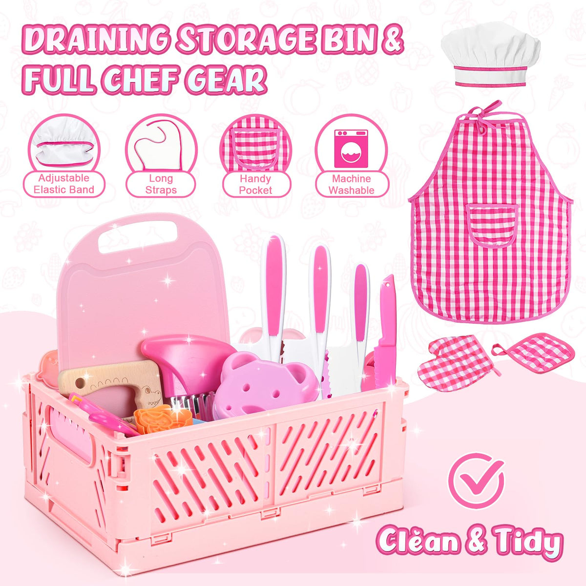 Aojieni rolling pin and cookie cutters ready for fun baking activity.