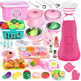 Aojieni 121Pcs play kitchen accessories for imaginative cooking sessions
