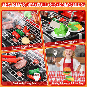 Aojieni skewers and cutlery enhance authentic barbecue role play