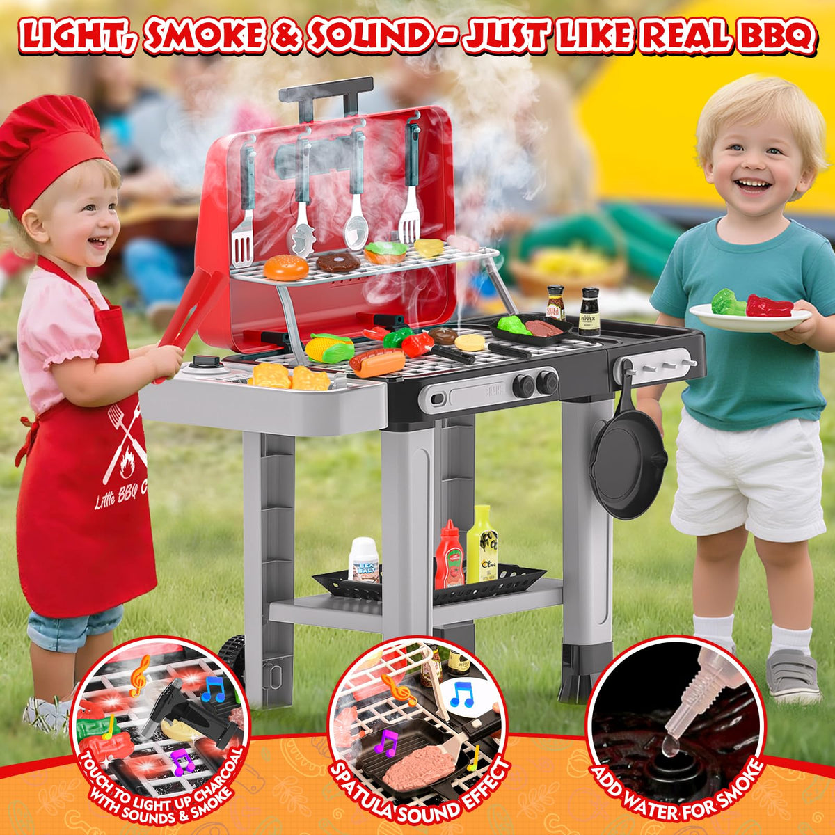 Aojieni two-tier grill expands play space and organization