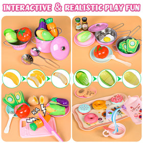 Aojieni pretend food and cuttable items for interactive learning