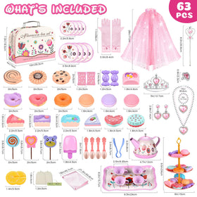 Aojieni princess accessories crown wand and jewelry for dress-up