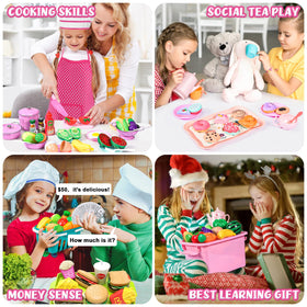 Aojieni stainless steel pots and pans for realistic pretend meals