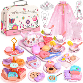 Aojieni tea party set teapot and tray for imaginative play