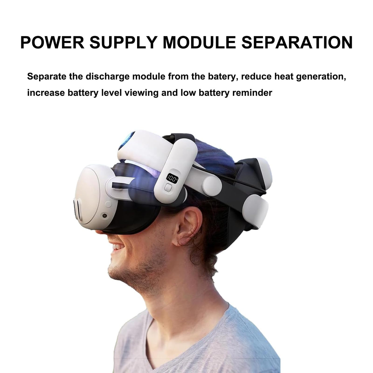 Aokcsha BOBOVR B100 12000mAh headband compatibility extends battery life