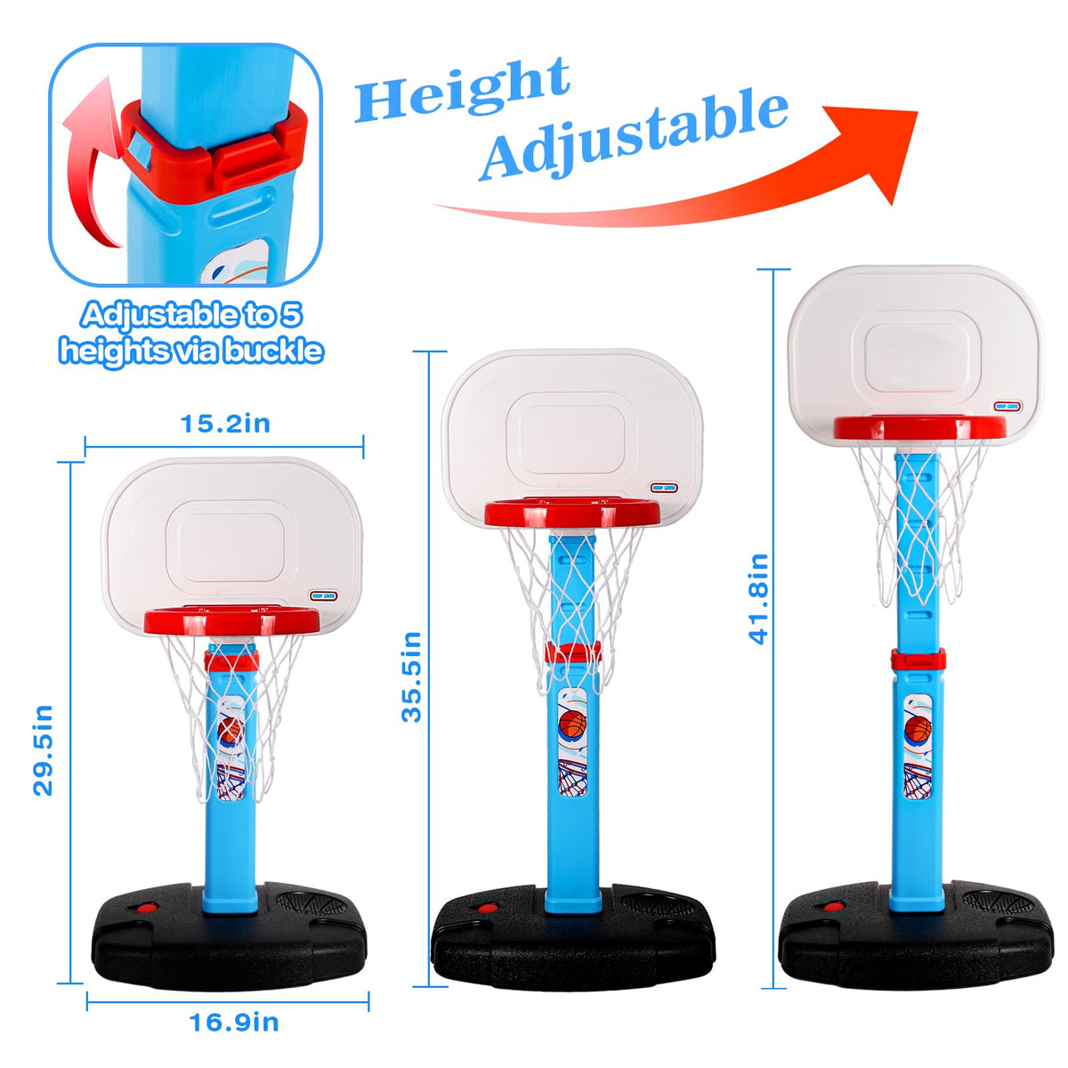 AOKESI toddler hoop used indoors for safe family shooting practice