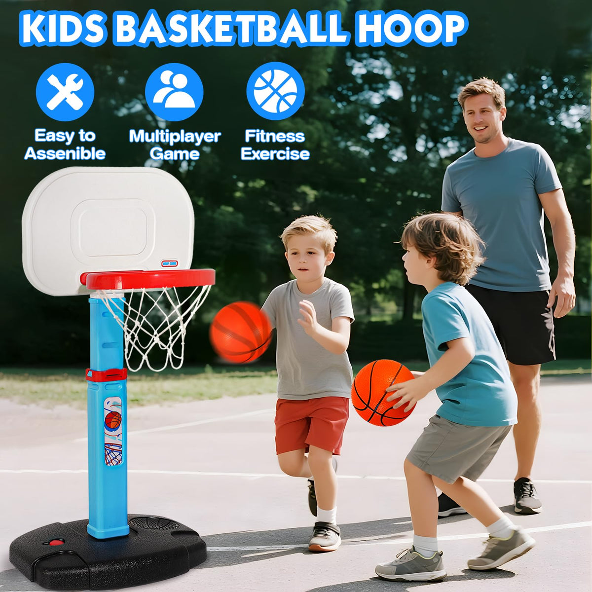 AOKESI toddler hoop kid-friendly design promotes active shooting
