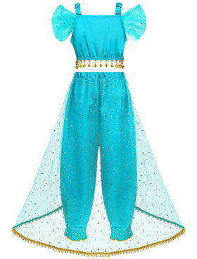 Aolliya Princess Costume headband close-up shows elegant detail and secure fit.
