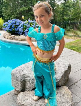 Aolliya Princess Costume headband completing the regal look.