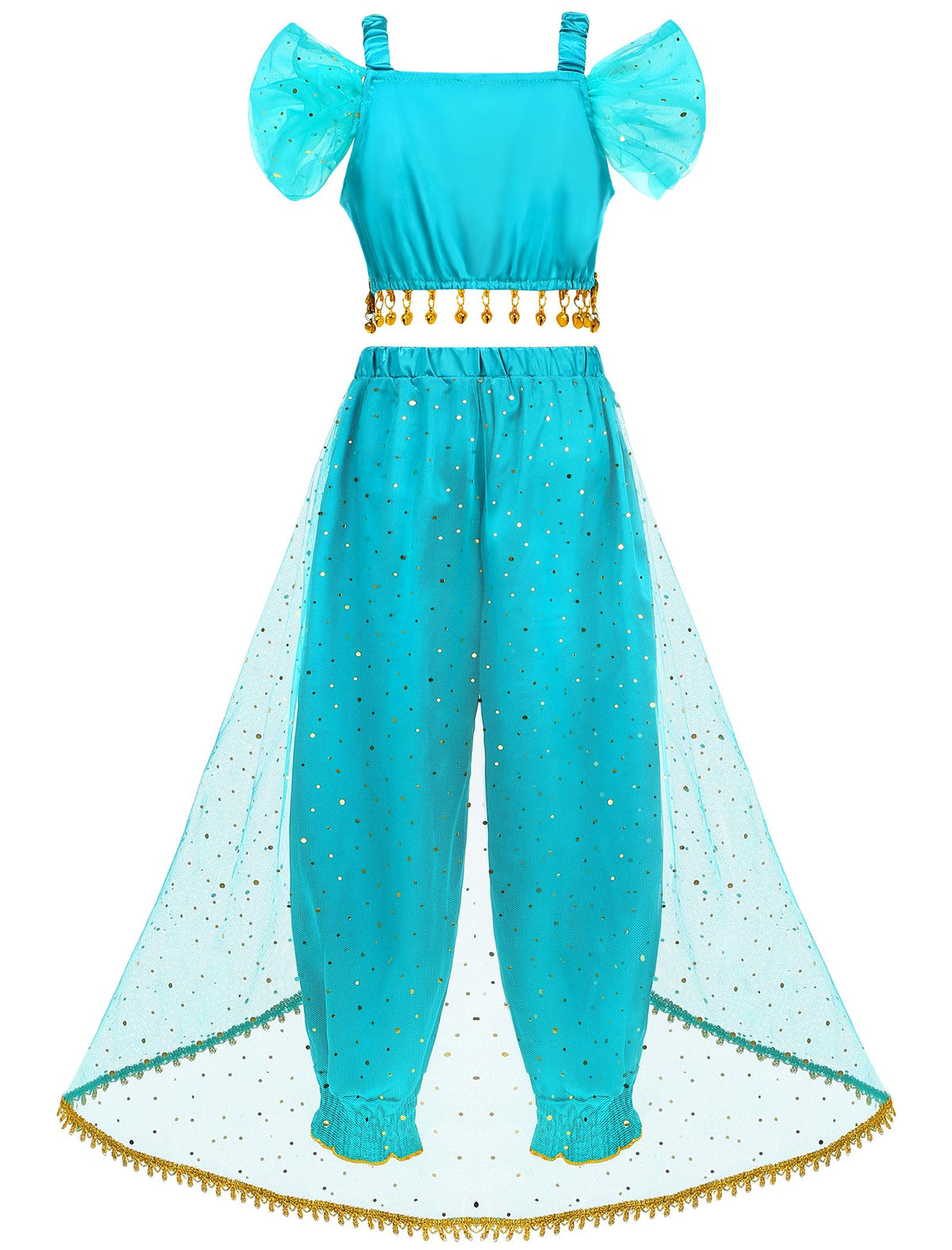 Aolliya Princess Costume organza overlay creates magical layers and shimmering movement.