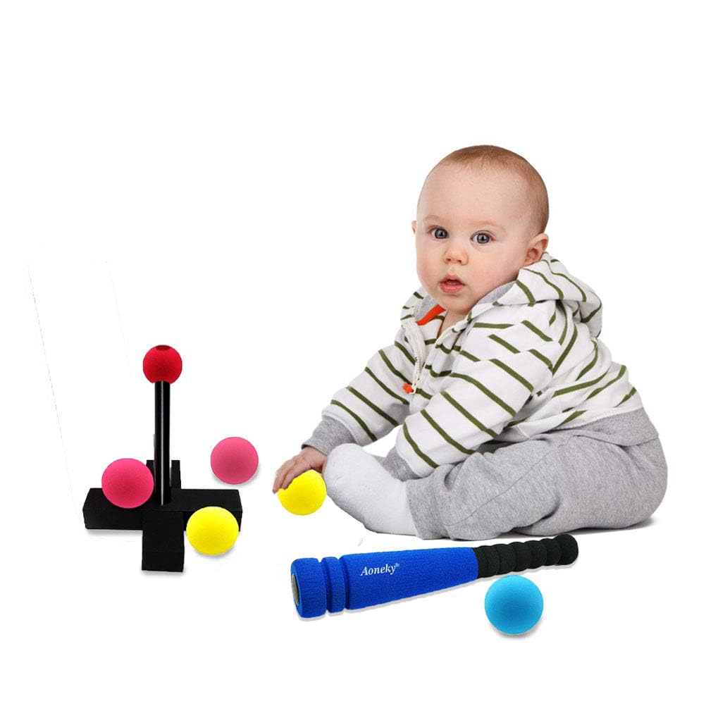 Aoneky bright foam balls enhance hand-eye coordination exploration.