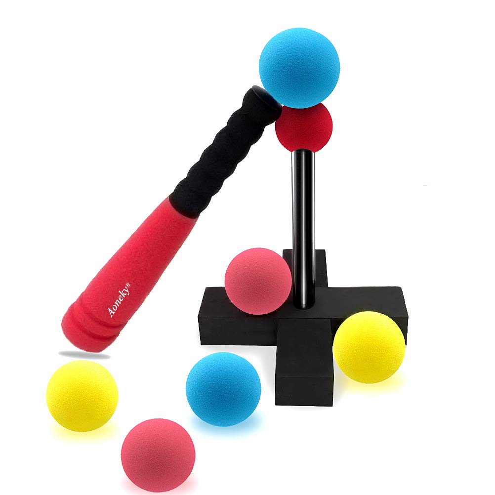 Aoneky foam Tball set with soft bat for safe indoor play.