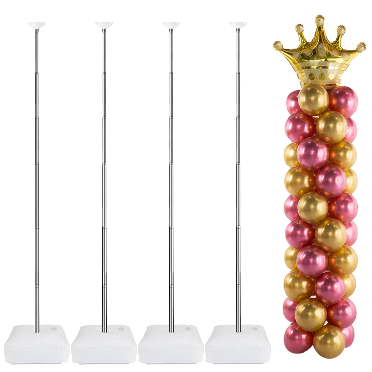 AooeDomi balloon column kit set of four for versatile indoor or outdoor displays.