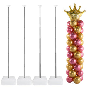 AooeDomi balloon column kit set of four for versatile indoor or outdoor displays.