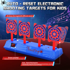 Aooess foam darts included for safe play with the Spider target