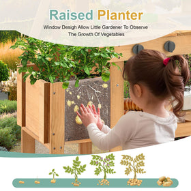 Aoparts Mud Kitchen planter box adds growing fun to pretend cooking.