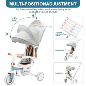 AOPEC reversible seat allows parent- or child-facing riding options