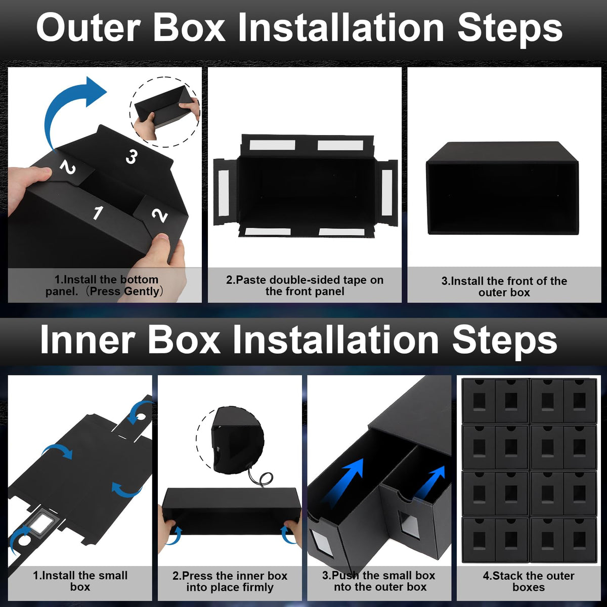aopule dust-free drawer design keeps cards protected and tidy