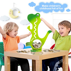 AORCMITN dinosaur piggy bank safety features include smooth edges.
