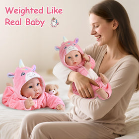 Aori 17-inch doll with premium hybrid material for balanced realism and softness.