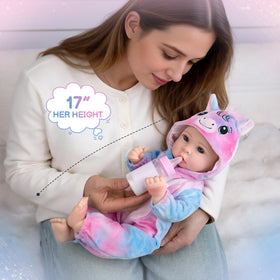 Aori safety-certified doll with non-toxic vinyl and hypoallergenic fabric.