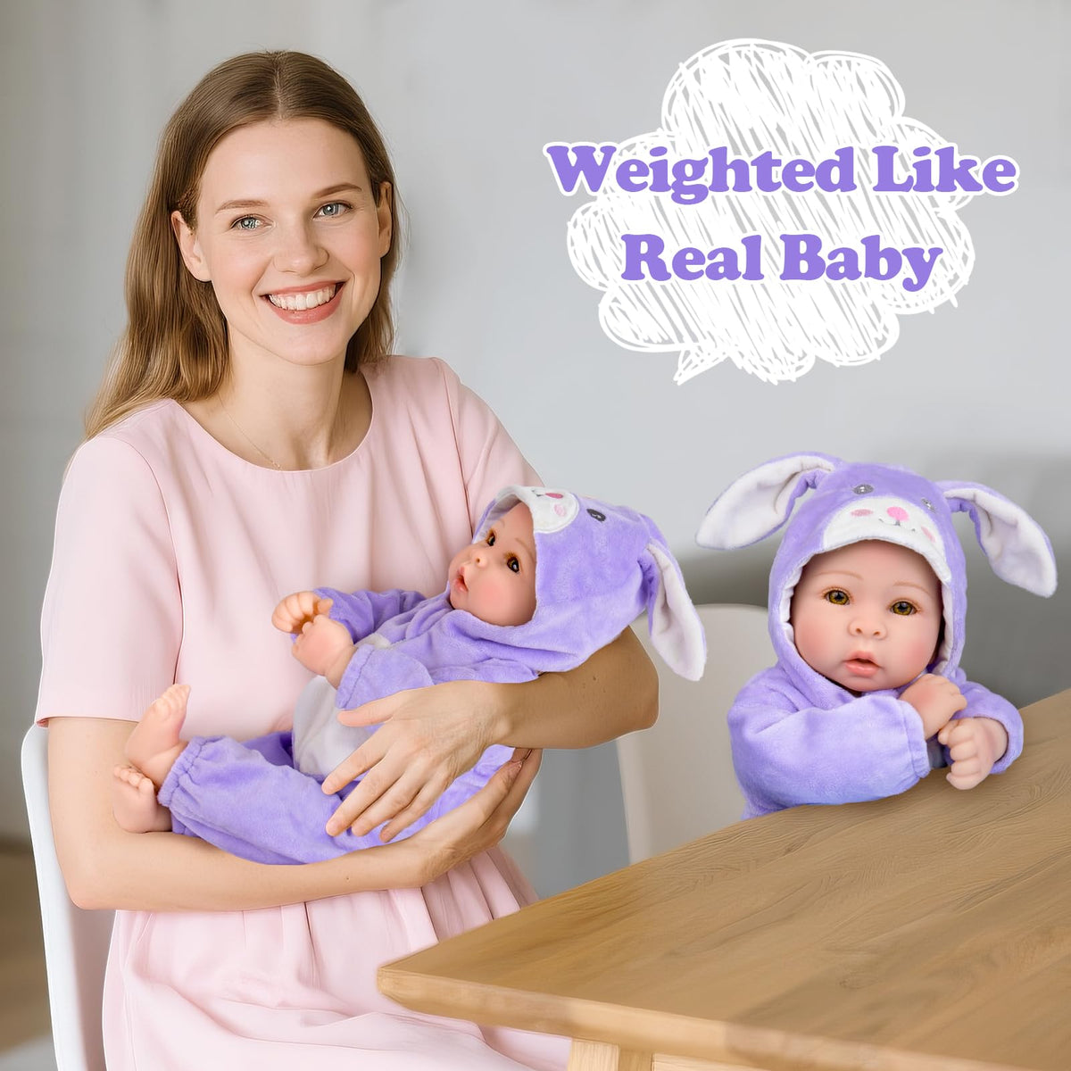 Aori 17-inch hug-friendly design with cloth limbs for easy carrying and cuddling.