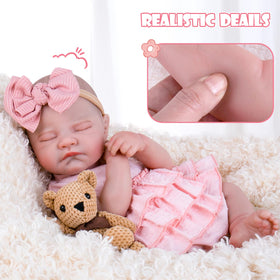 Aori 20-inch reborn doll magnetic pacifier enhances soothing role-play