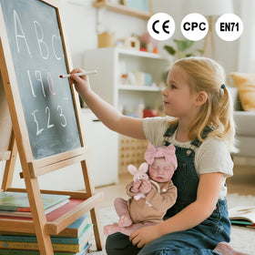 Aori 20-inch doll in dress ready for imaginative dollhouse play and stories.