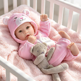 Aori 17-inch soft-body baby doll with lifelike features for nurturing play.