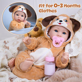Aori baby doll feeding kit included supports easy, interactive feeding role-play.