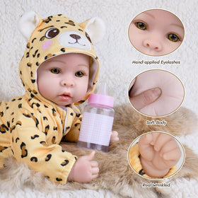 Aori Baby Doll with feeding kit included for realistic mealtime role play.