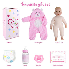 Aori doll arrives with birth certificate card and charming gift box.