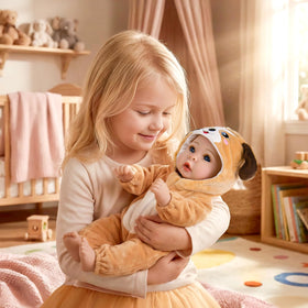 Aori 17-inch lifelike doll offers huggable poses for naptime, playtime, and photos.
