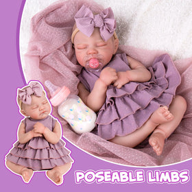 Aori baby doll featuring magnetic pacifier for realistic care moments