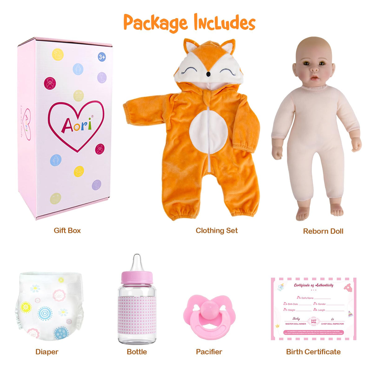 Aori Ready-to-Gift Premium Set includes outfit and accessories for gifting.