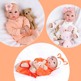 Aori doll features detailed eyelashes and rosebud lips for authentic look.