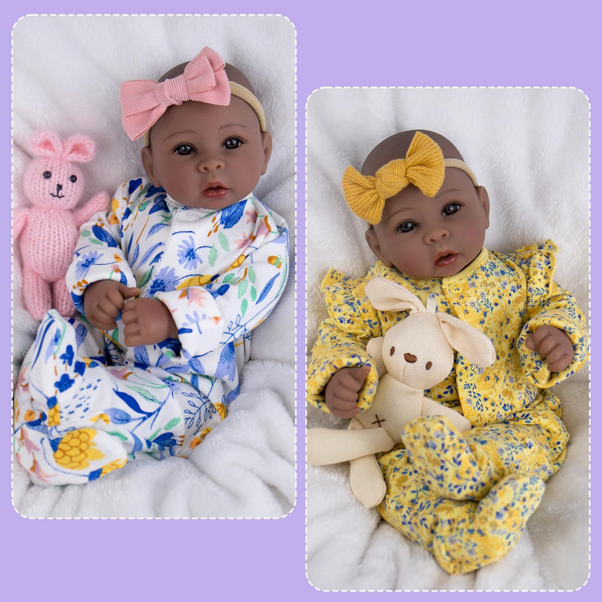 Aori Black Baby Doll 17-inch birth certificate card and gift box included.